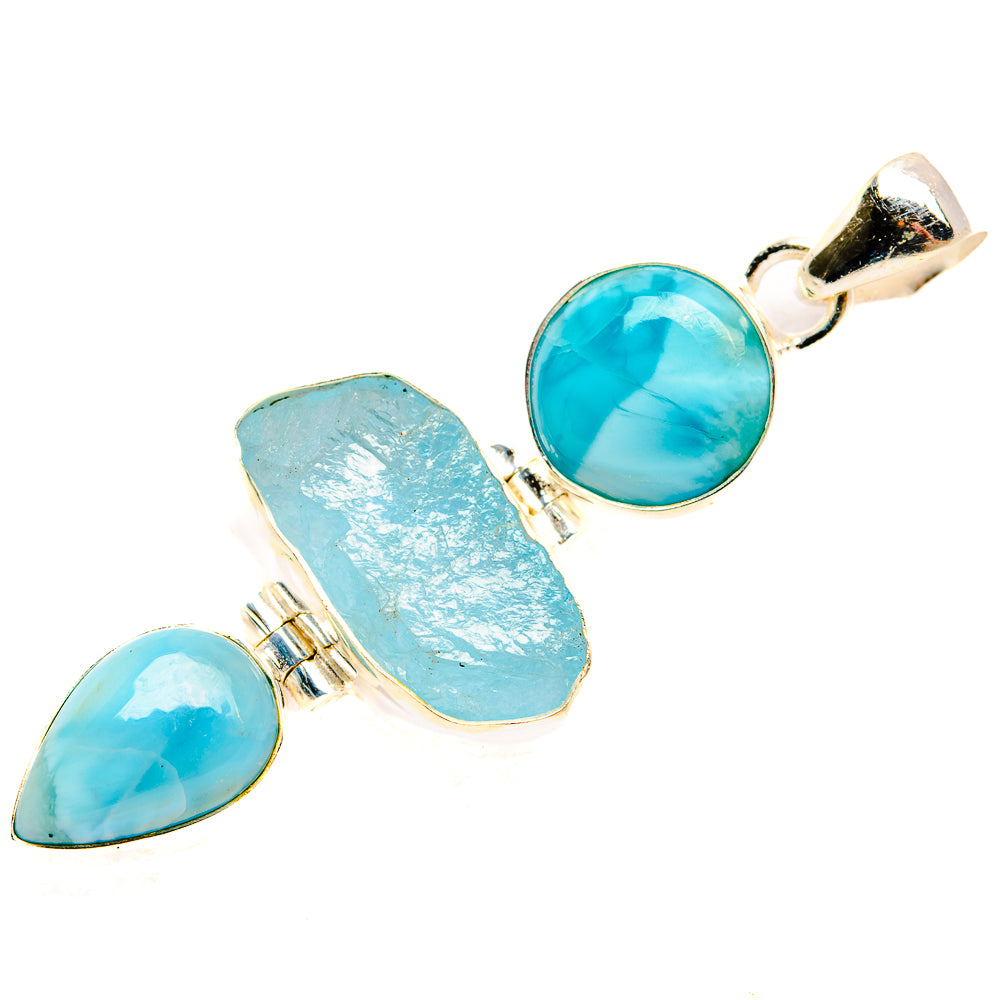 Aquamarine Pendants handcrafted by Ana Silver Co - PD33495 - Photo 2