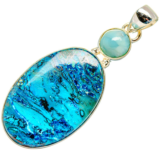 Chrysocolla Pendants handcrafted by Ana Silver Co - PD33516 - Photo 2