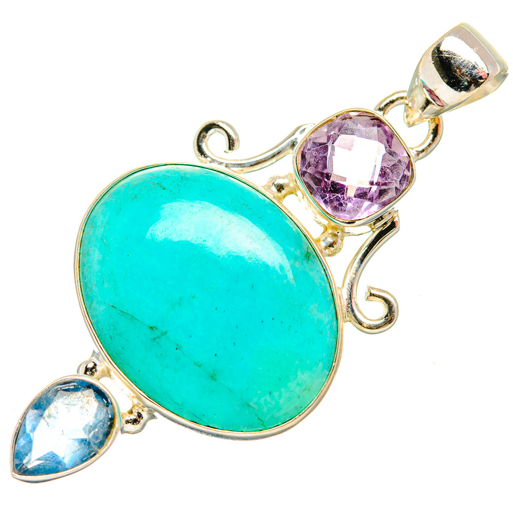 Amazonite Pendants handcrafted by Ana Silver Co - PD33543 - Photo 2