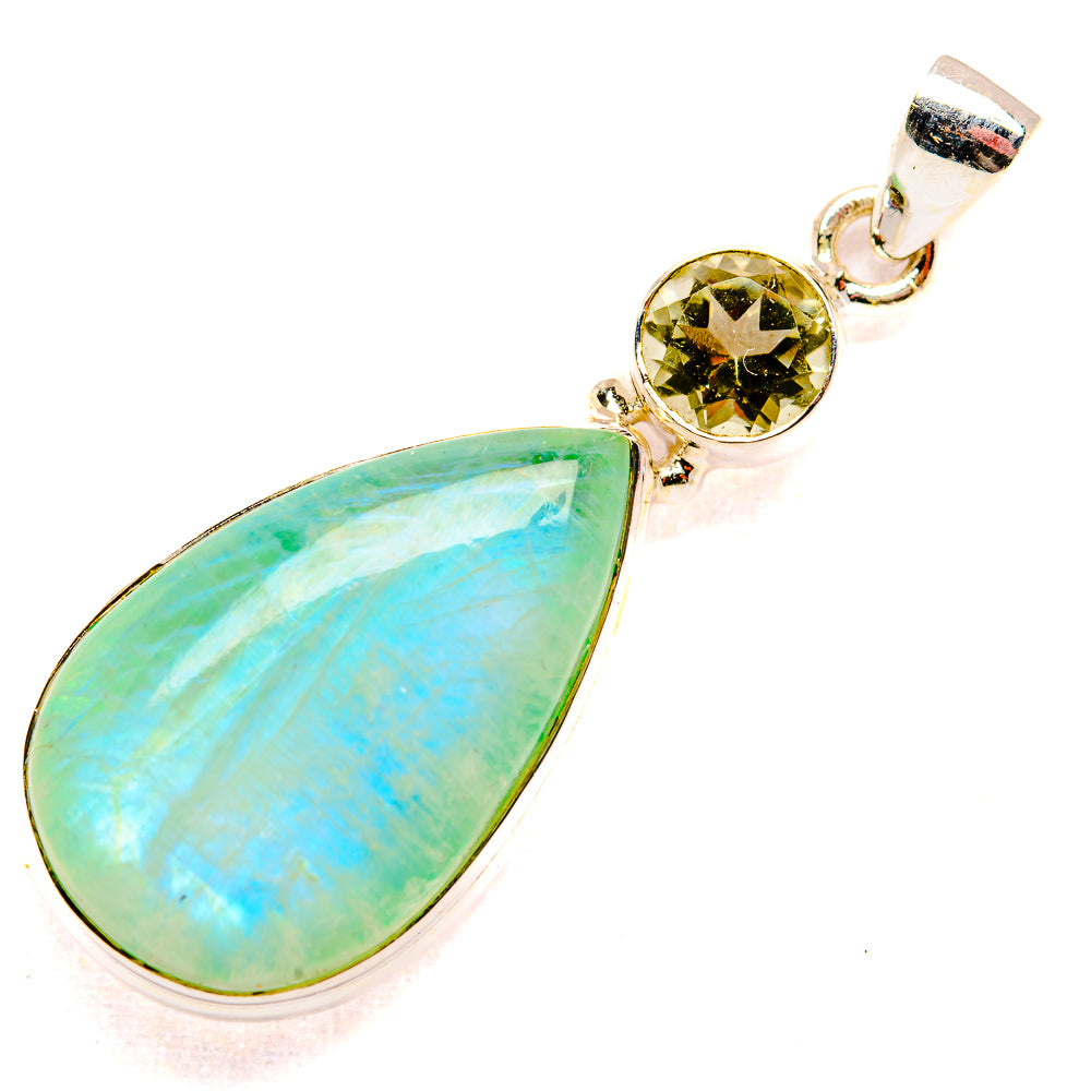 Green Moonstone Pendants handcrafted by Ana Silver Co - PD33595 - Photo 2