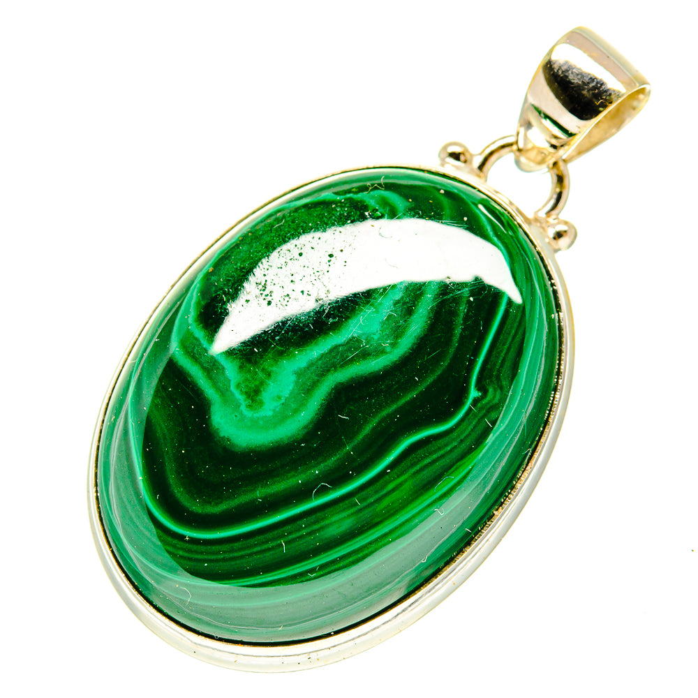 Malachite Pendants handcrafted by Ana Silver Co - PD3363