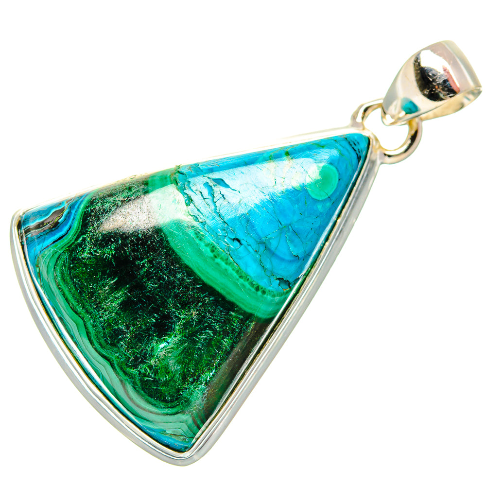 Malachite In Chrysocolla Pendants handcrafted by Ana Silver Co - PD33650 - Photo 2