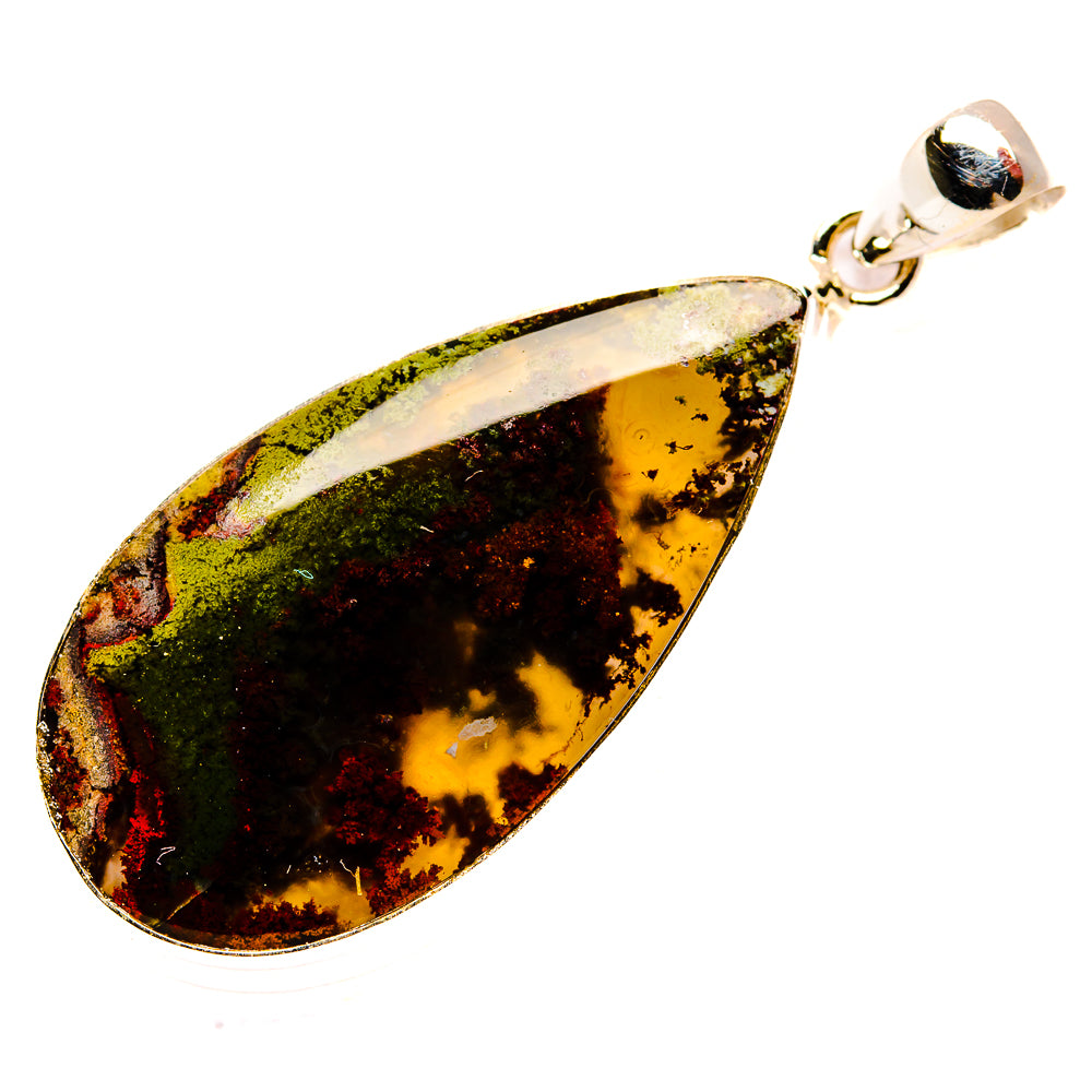 Indonesian Plume Agate Pendants handcrafted by Ana Silver Co - PD33689 - Photo 2