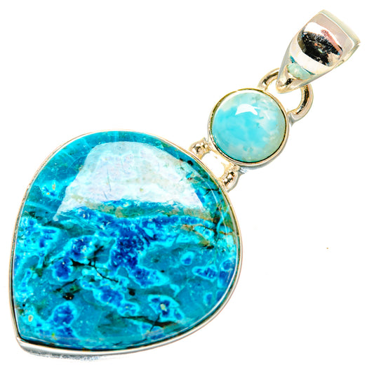 Chrysocolla Pendants handcrafted by Ana Silver Co - PD33756 - Photo 2