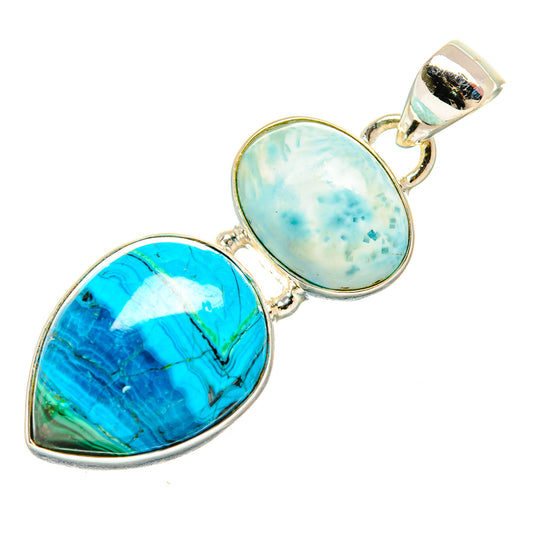 Chrysocolla Pendants handcrafted by Ana Silver Co - PD33772 - Photo 2