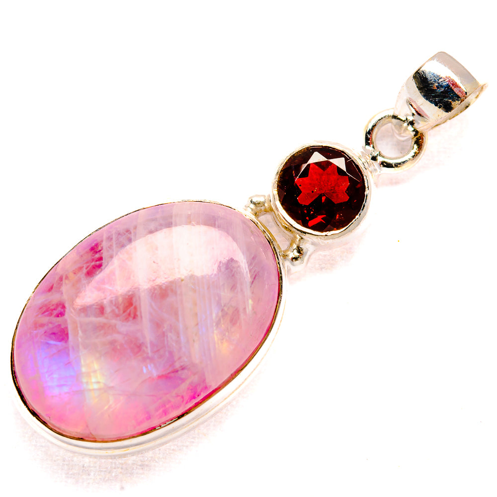 Pink Moonstone Pendants handcrafted by Ana Silver Co - PD33798 - Photo 2