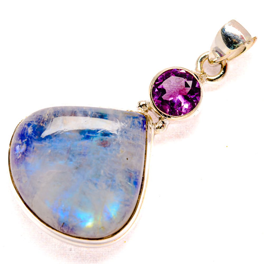 Rainbow Moonstone Pendants handcrafted by Ana Silver Co - PD33801 - Photo 2