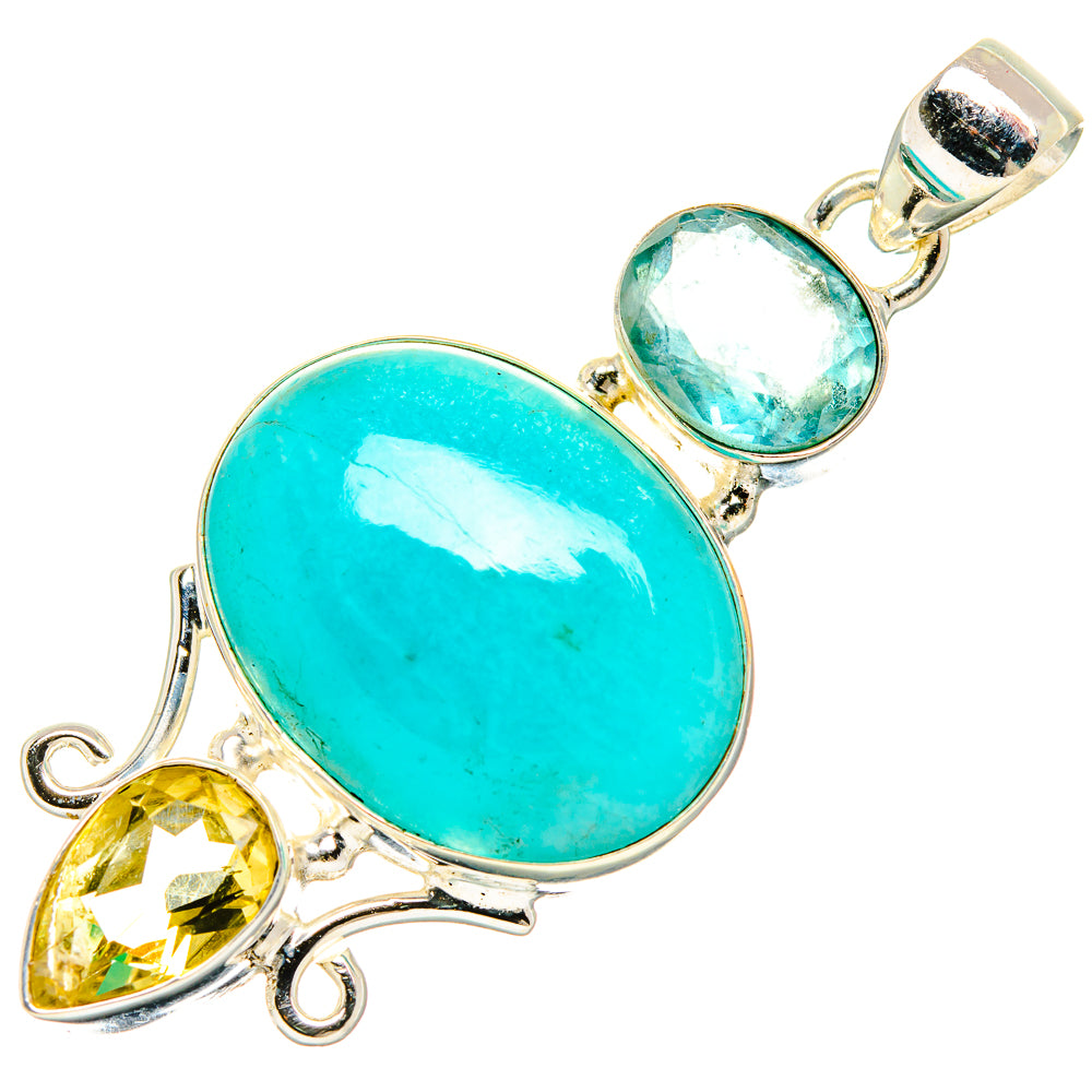 Amazonite Pendants handcrafted by Ana Silver Co - PD33816 - Photo 2
