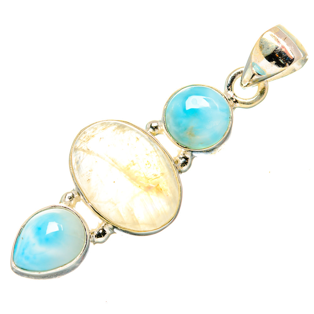 Rainbow Moonstone Pendants handcrafted by Ana Silver Co - PD33852 - Photo 2