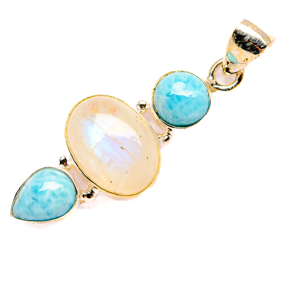 Rainbow Moonstone Pendants handcrafted by Ana Silver Co - PD33903 - Photo 2