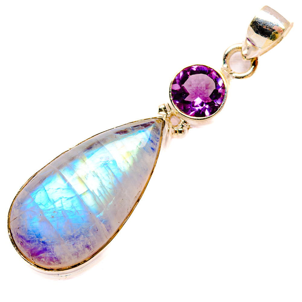 Rainbow Moonstone Pendants handcrafted by Ana Silver Co - PD33906 - Photo 2