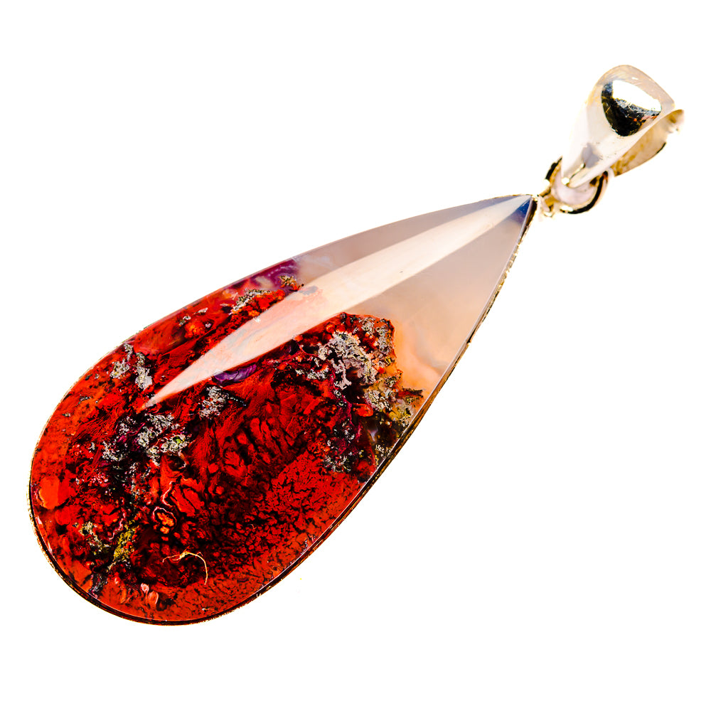Indonesian Plume Agate Pendants handcrafted by Ana Silver Co - PD33921 - Photo 2