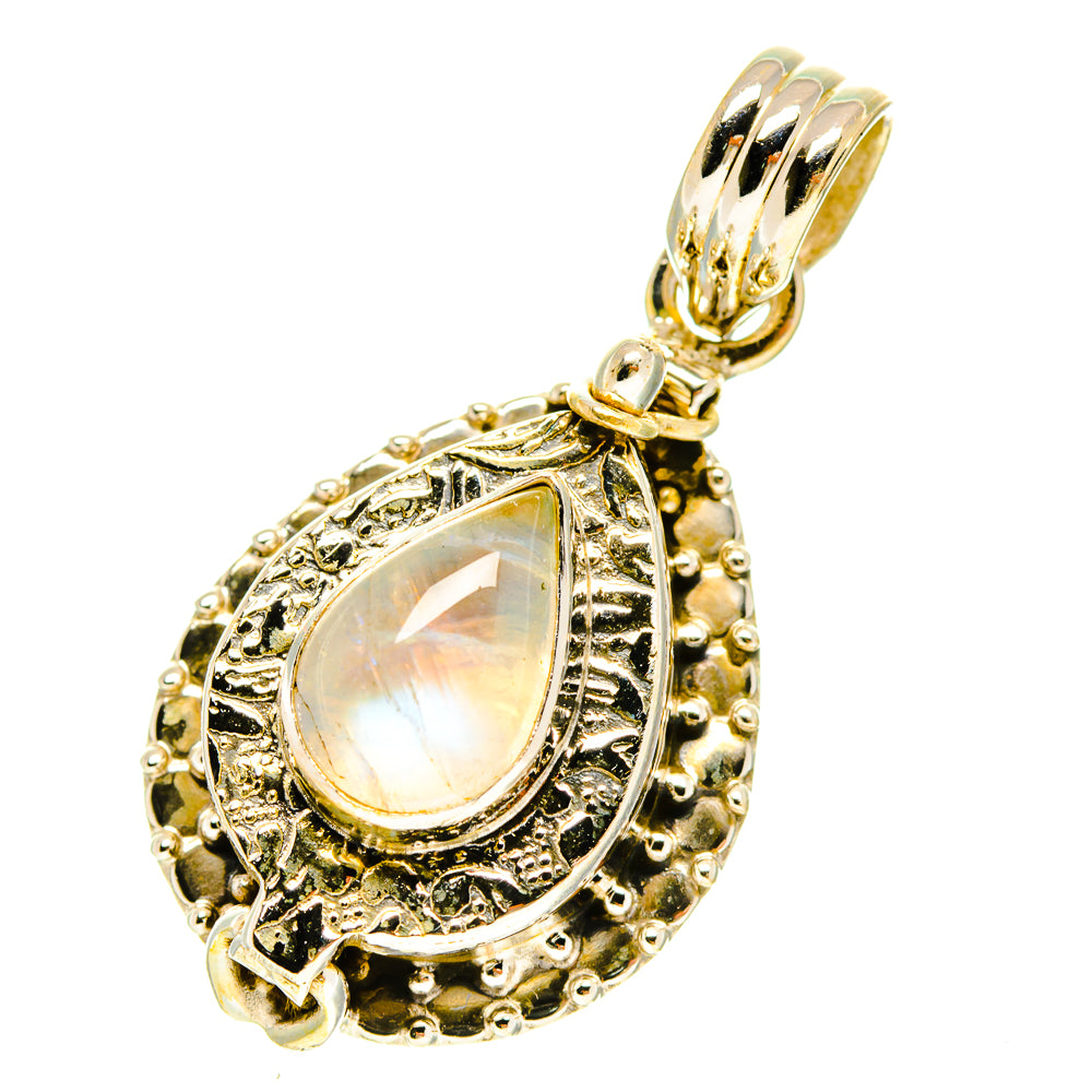 Rainbow Moonstone Pendants handcrafted by Ana Silver Co - PD3395