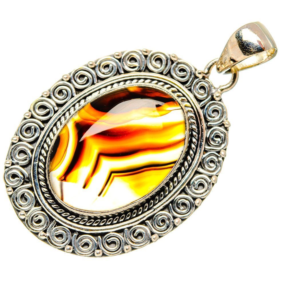 Botswana Agate Pendants handcrafted by Ana Silver Co - PD33979 - Photo 2