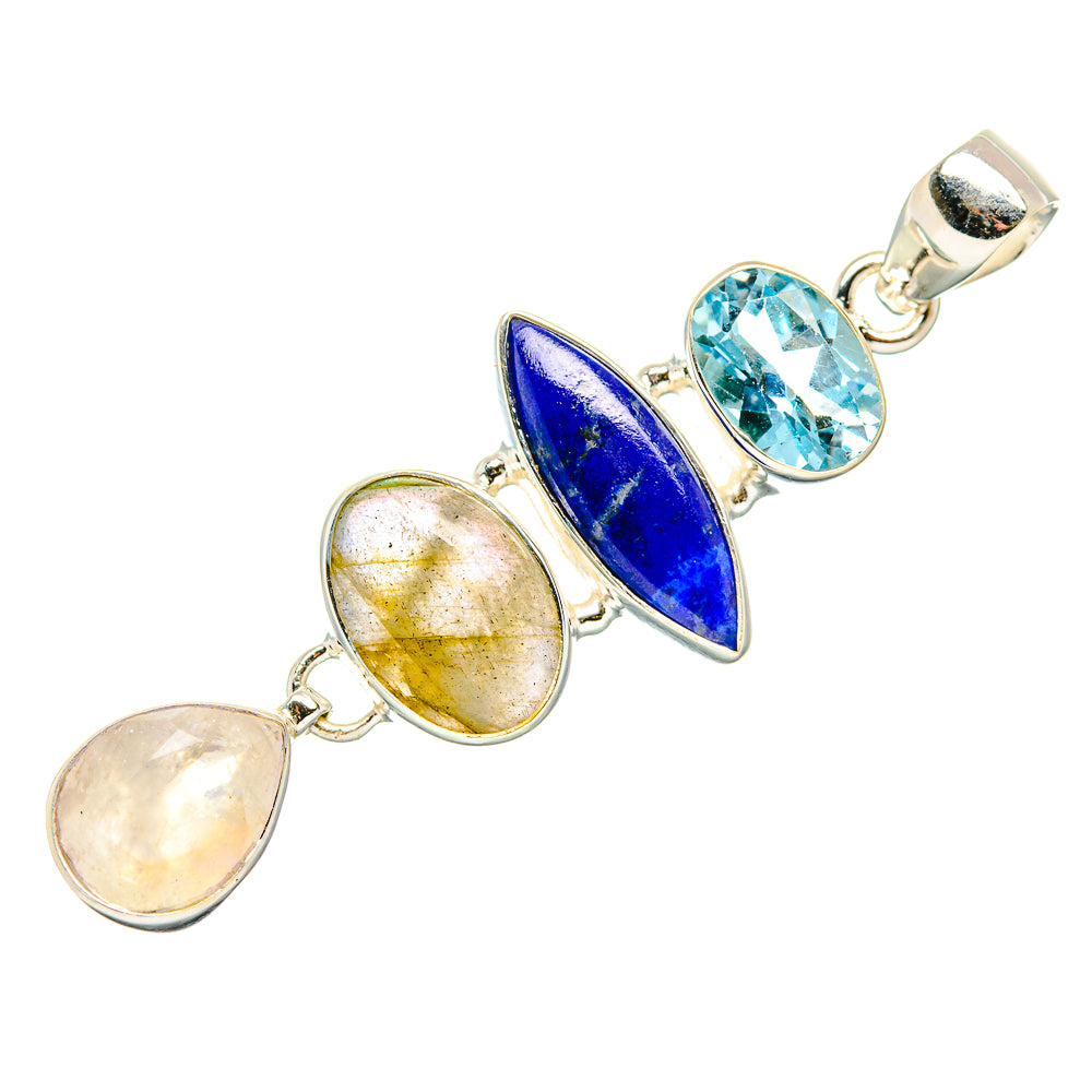 Labradorite Pendants handcrafted by Ana Silver Co - PD34009 - Photo 2