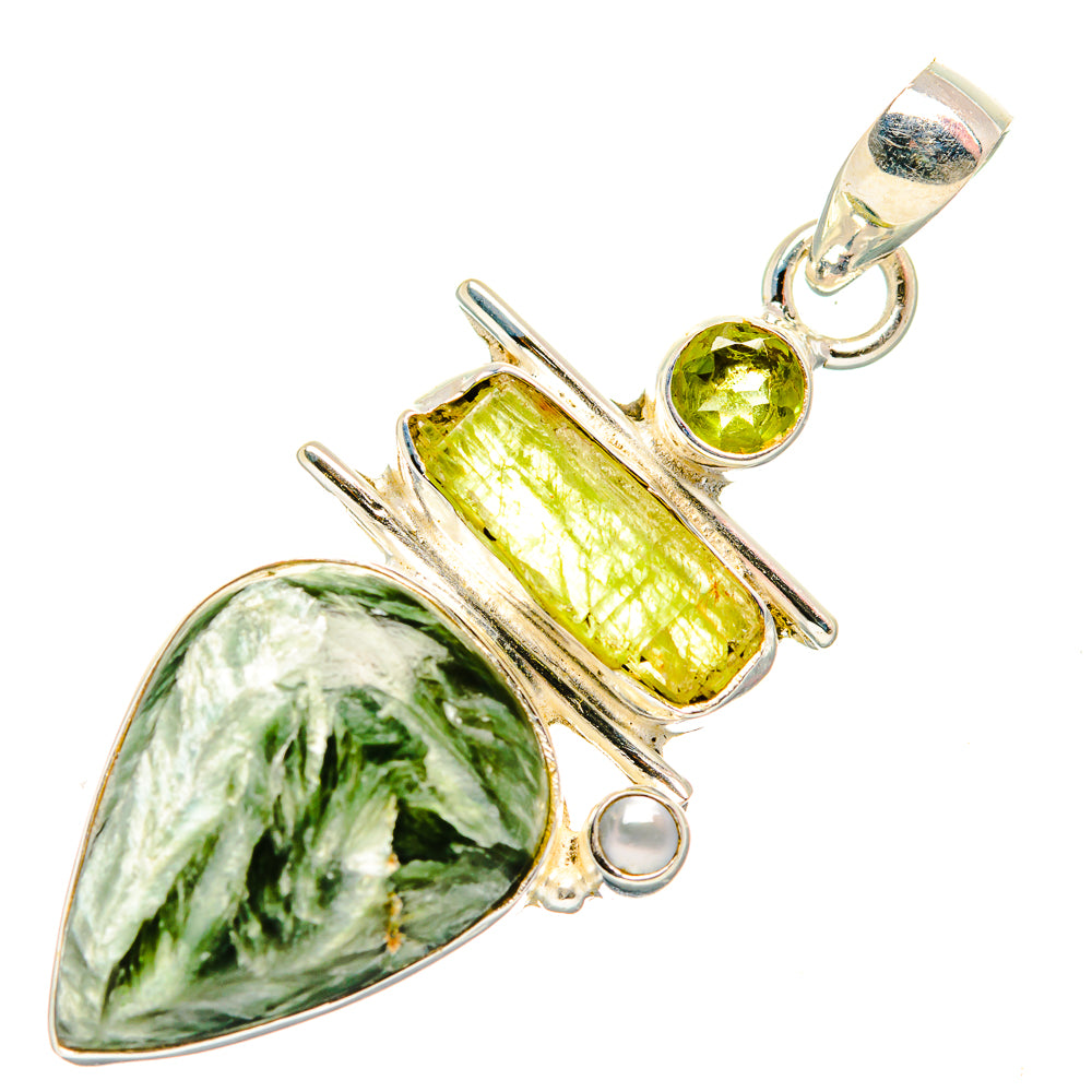 Seraphinite Pendants handcrafted by Ana Silver Co - PD34058 - Photo 2