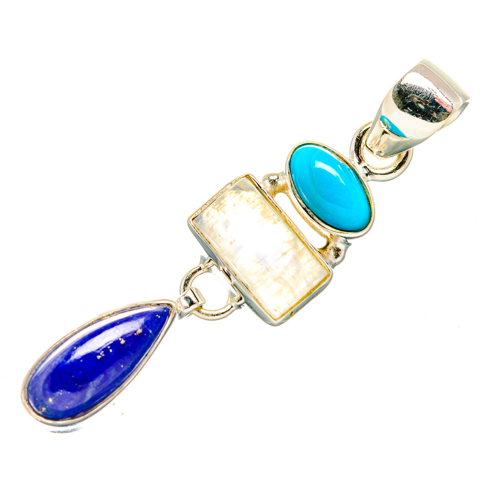 Rainbow Moonstone Pendants handcrafted by Ana Silver Co - PD34070 - Photo 2
