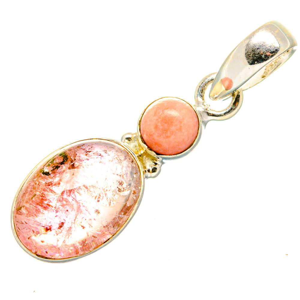 Pink Tourmaline Pendants handcrafted by Ana Silver Co - PD34201 - Photo 2