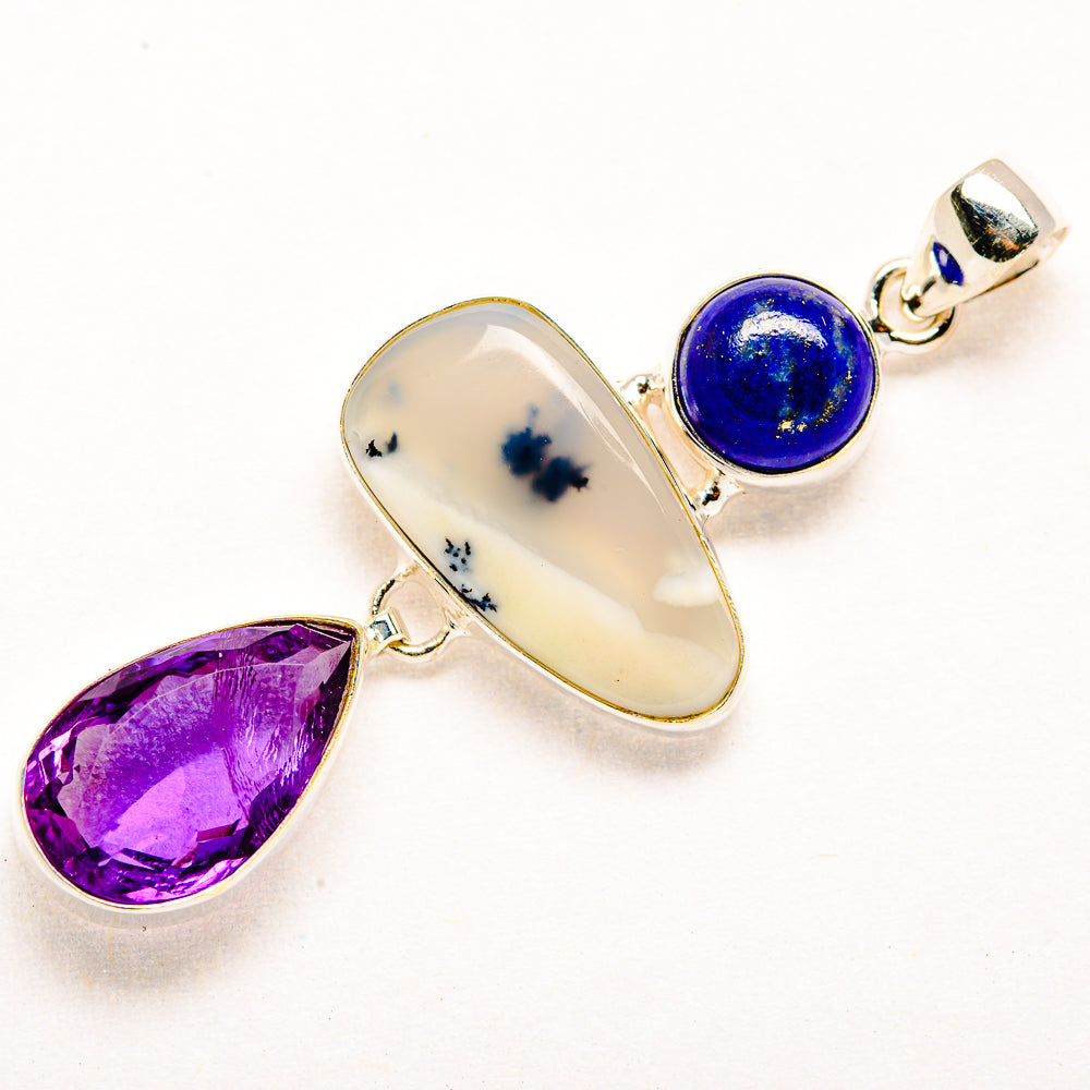 Dendritic Opal Pendants handcrafted by Ana Silver Co - PD34304 - Photo 2