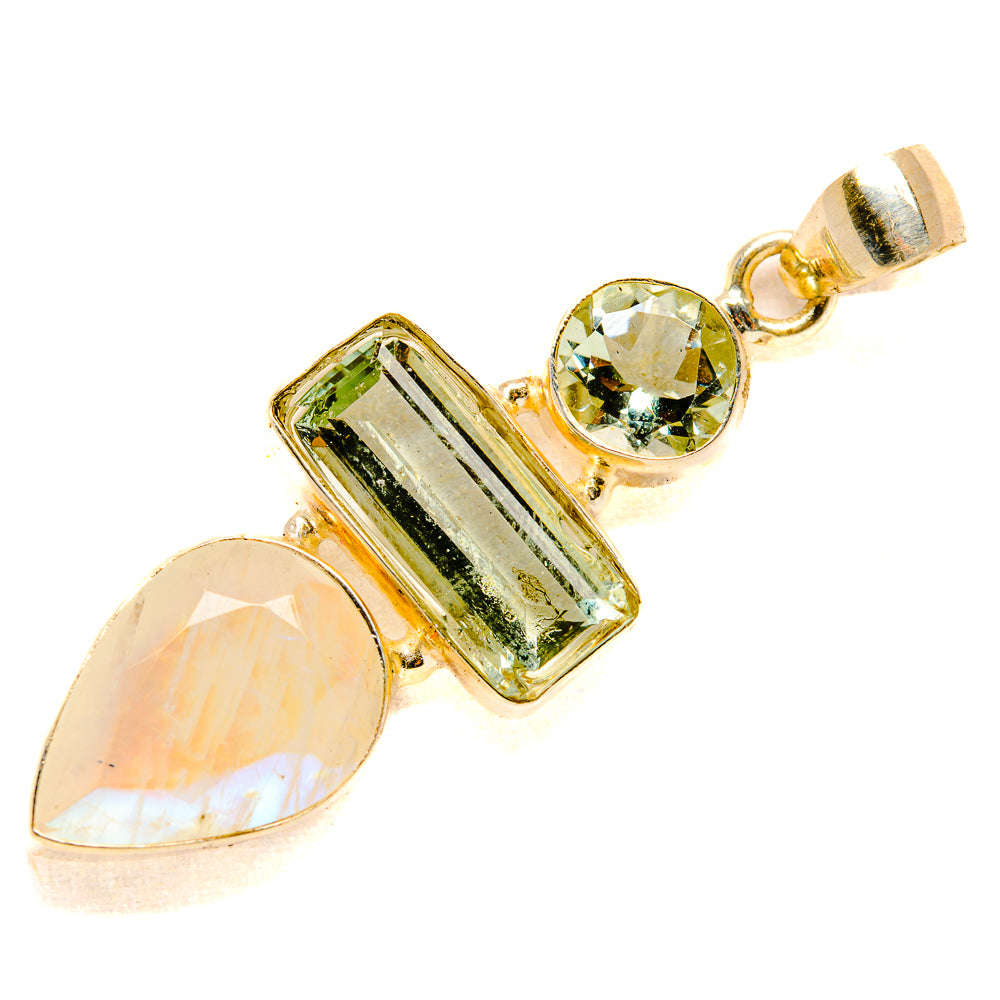 Rainbow Moonstone Pendants handcrafted by Ana Silver Co - PD34307 - Photo 2