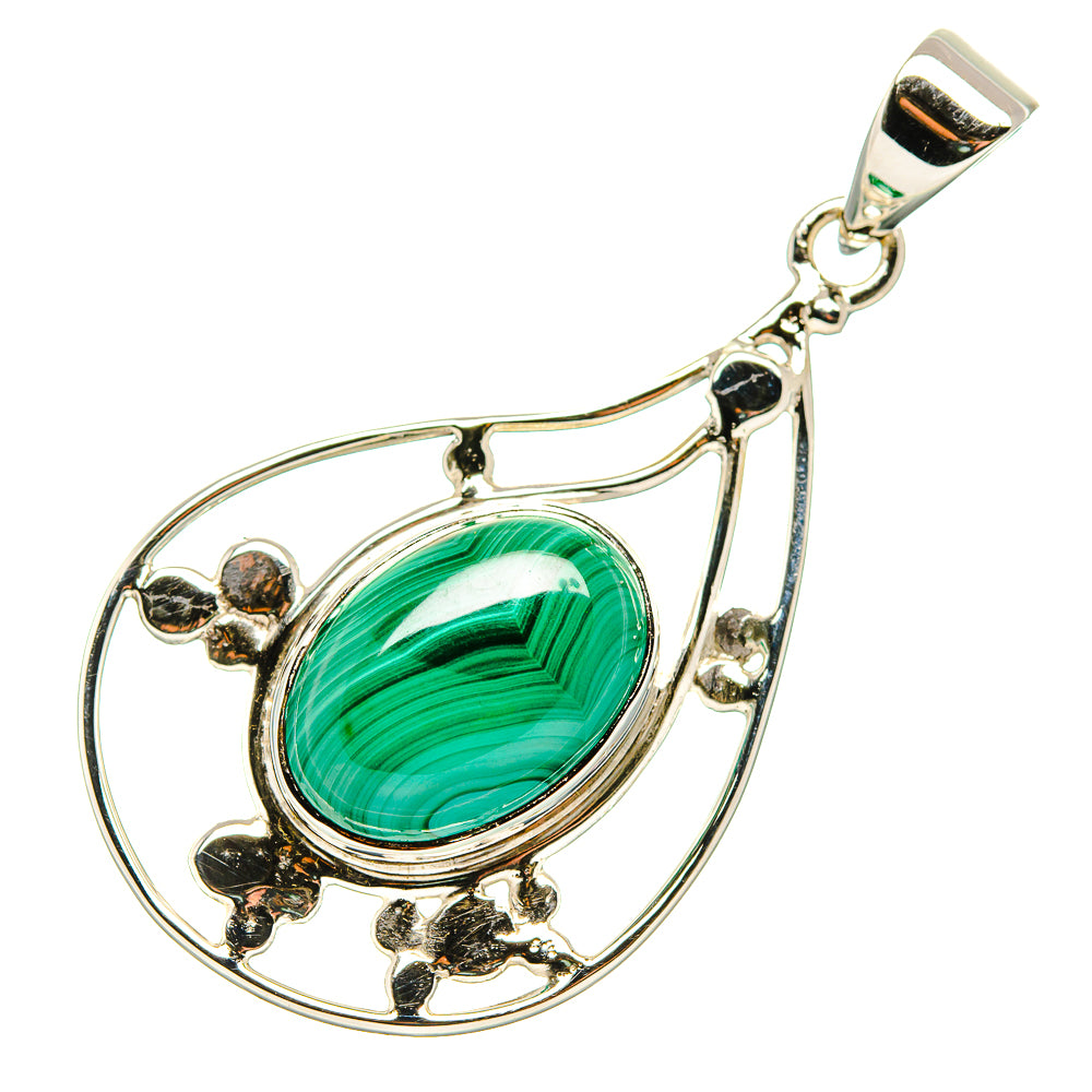 Malachite Pendants handcrafted by Ana Silver Co - PD34548 - Photo 2