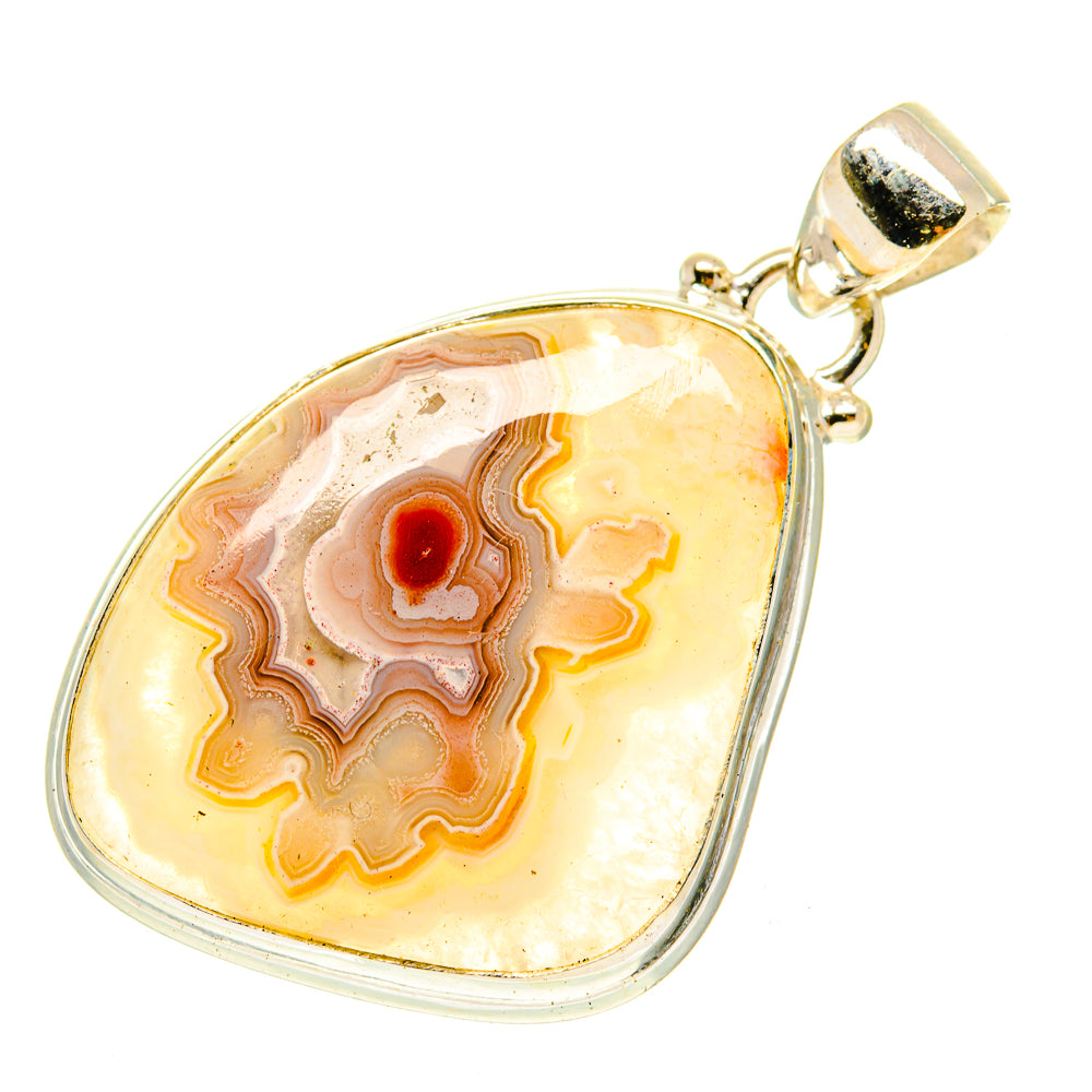 Laguna Lace Agate Pendants handcrafted by Ana Silver Co - PD3457