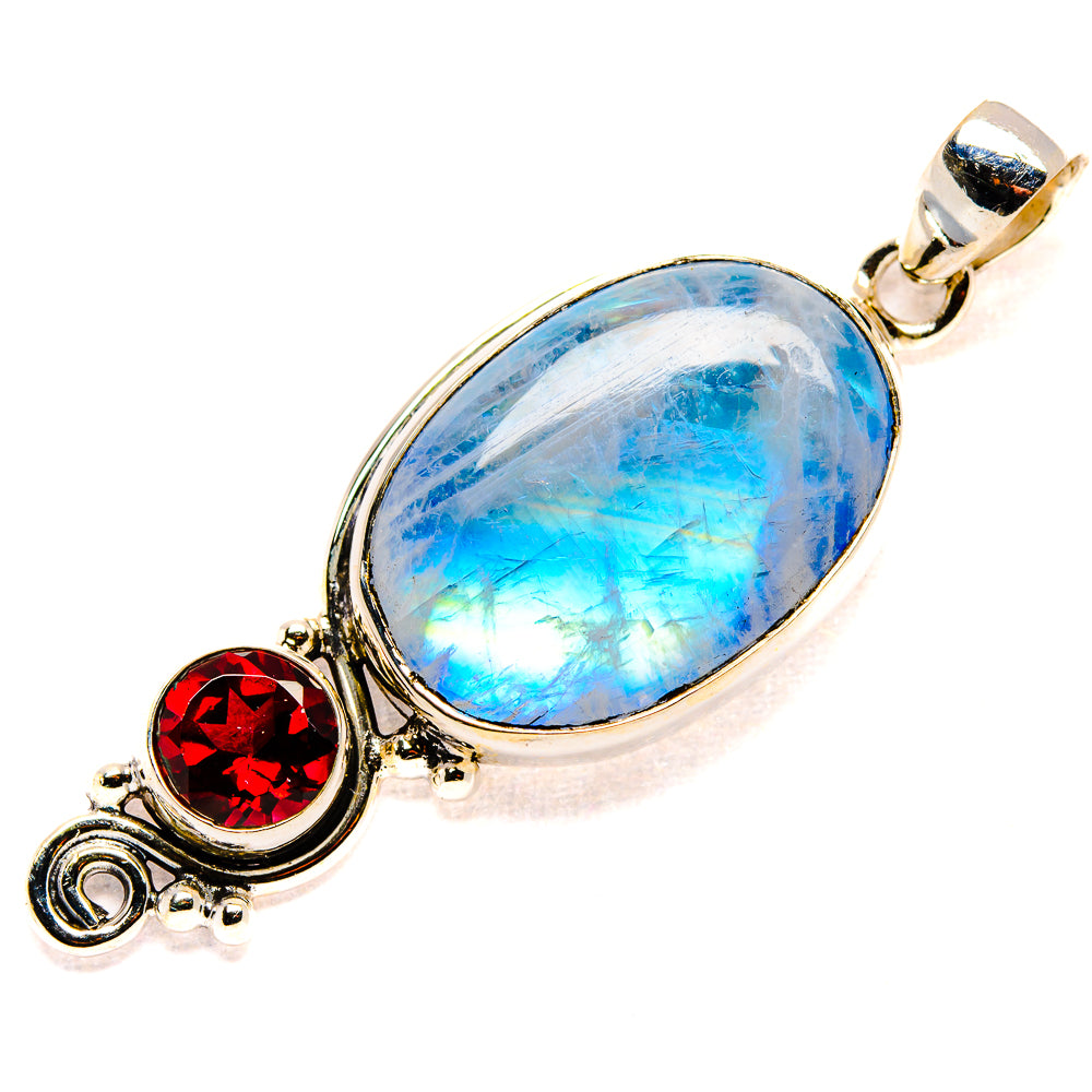 Rainbow Moonstone Pendants handcrafted by Ana Silver Co - PD34628 - Photo 2