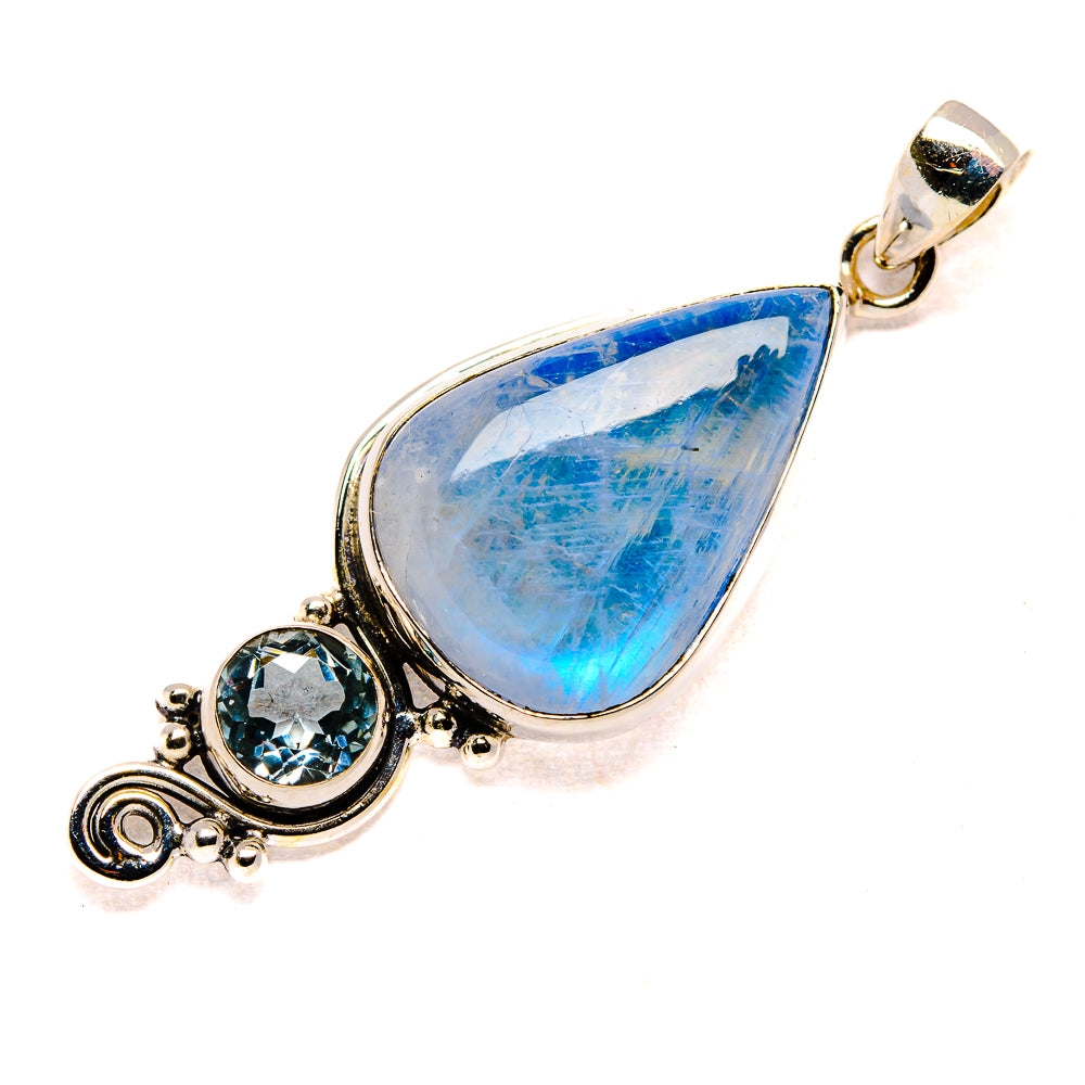 Rainbow Moonstone Pendants handcrafted by Ana Silver Co - PD34680 - Photo 2