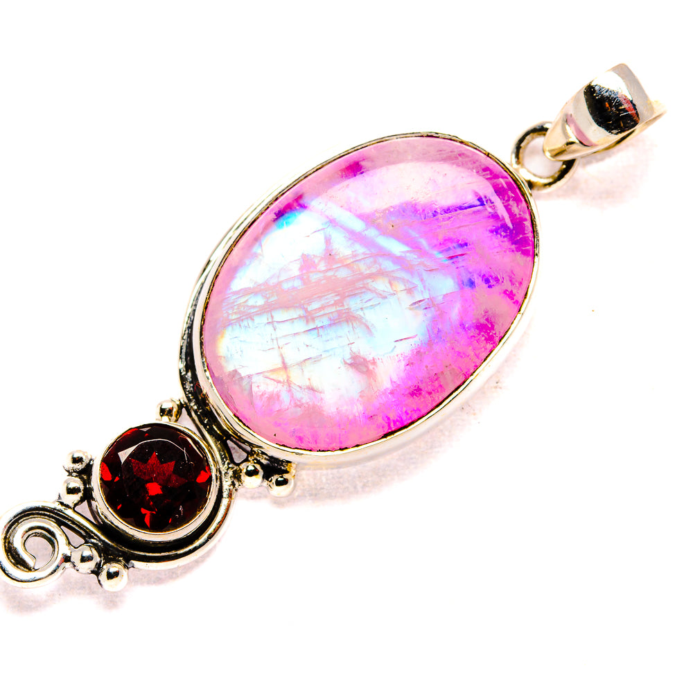 Pink Moonstone Pendants handcrafted by Ana Silver Co - PD34835 - Photo 2
