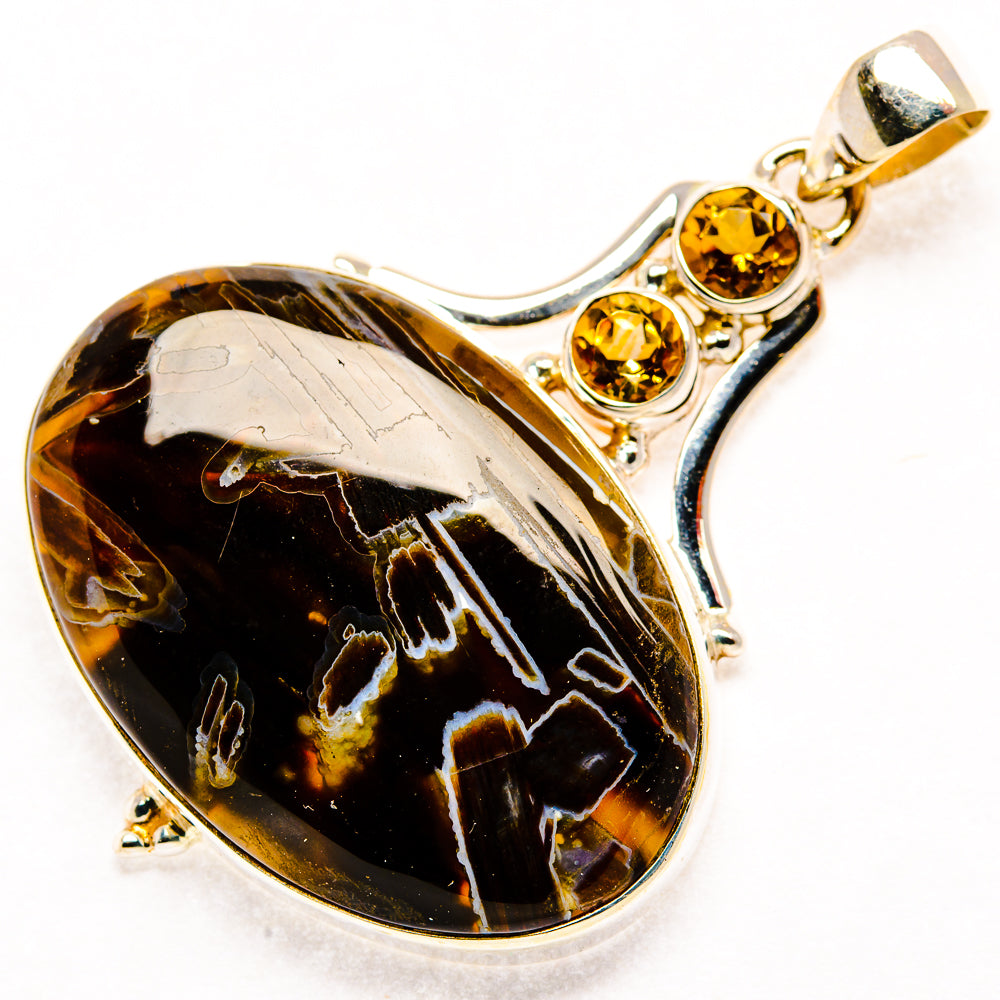 Turkish Tube Agate Pendants handcrafted by Ana Silver Co - PD34939 - Photo 2