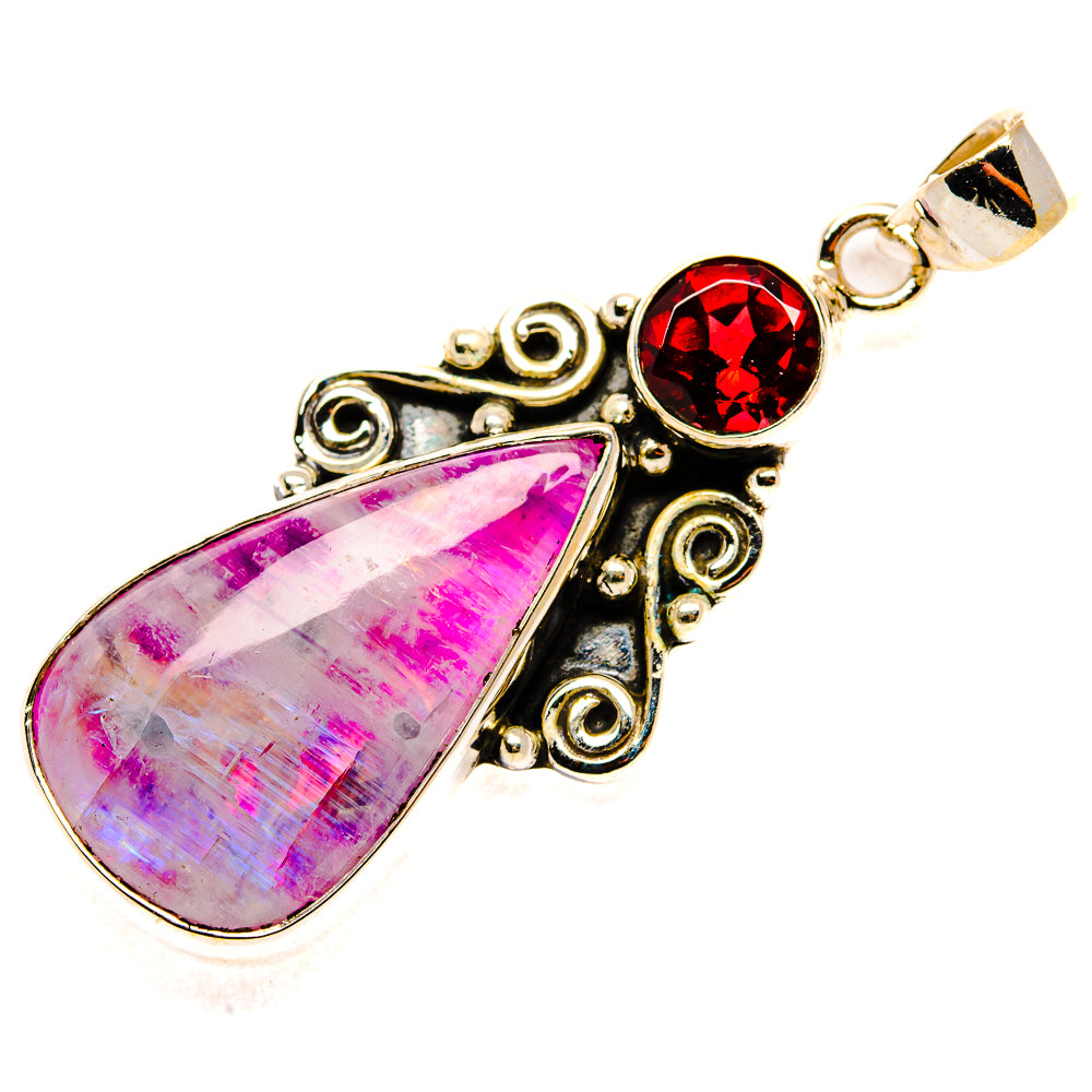Pink Moonstone Pendants handcrafted by Ana Silver Co - PD34941 - Photo 2