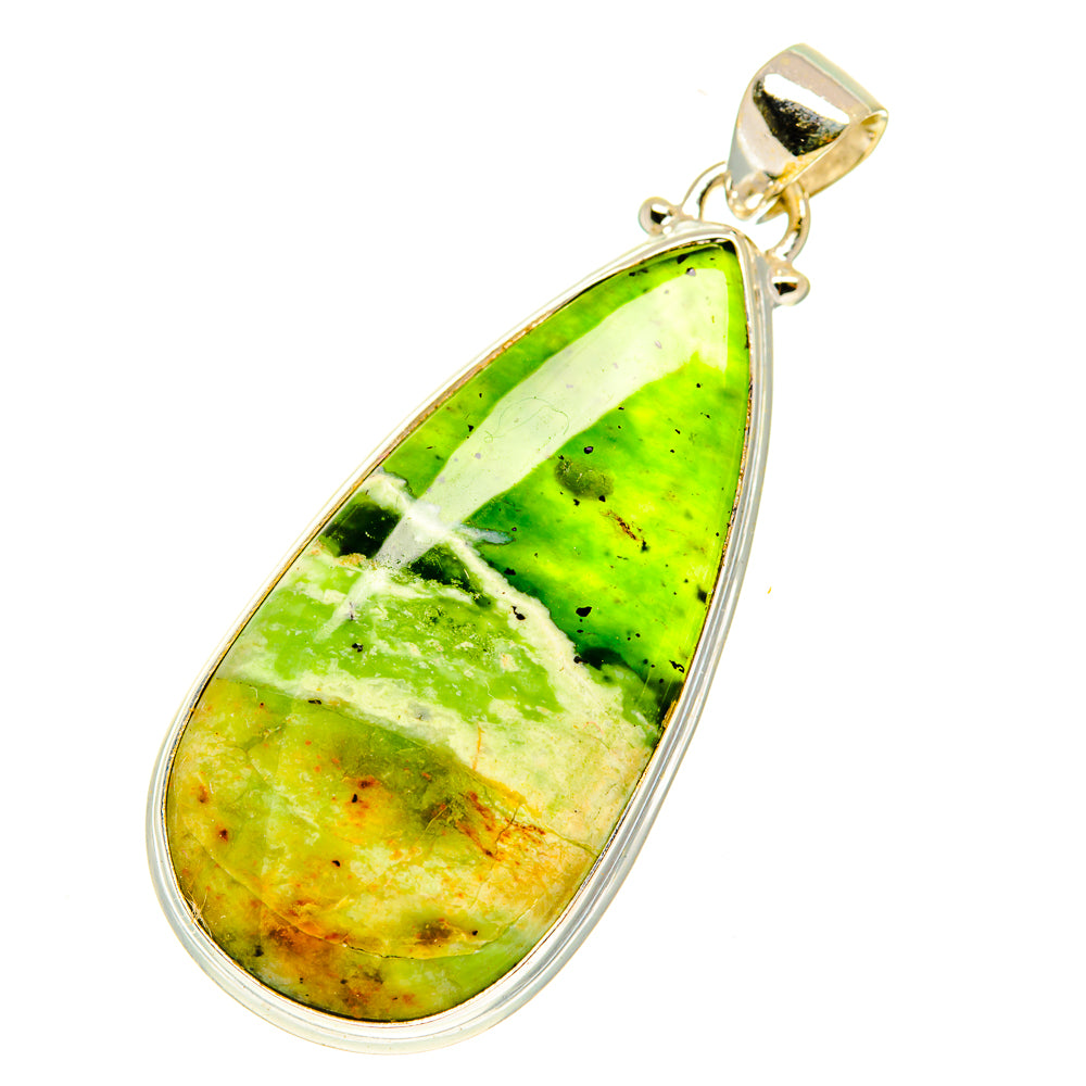 Australian Green Opal Pendants handcrafted by Ana Silver Co - PD3499