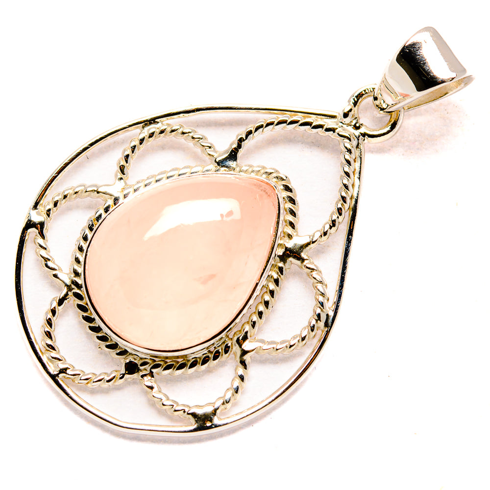 Rose Quartz Pendants handcrafted by Ana Silver Co - PD35077 - Photo 2