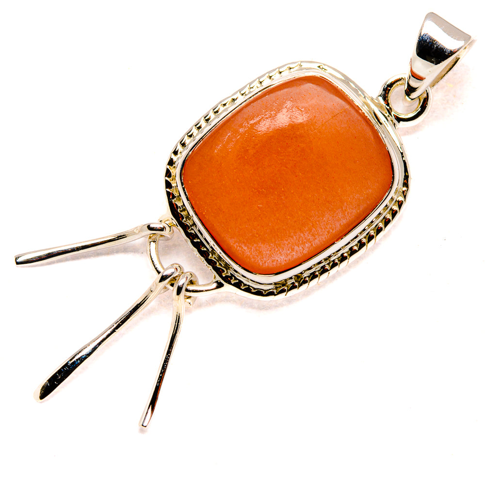 Peach Moonstone Pendants handcrafted by Ana Silver Co - PD35084 - Photo 2