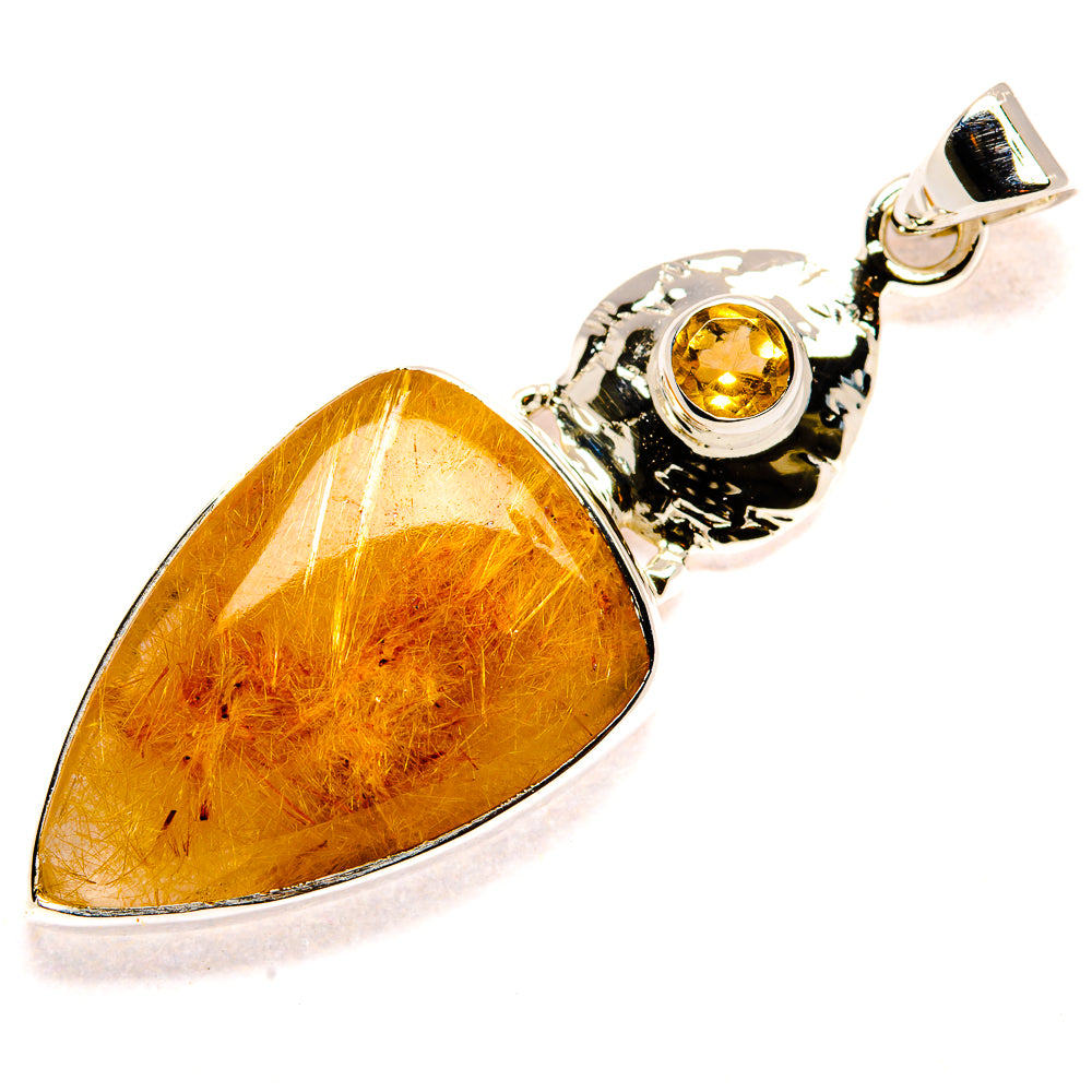 Rutilated Quartz Pendants handcrafted by Ana Silver Co - PD35108 - Photo 2