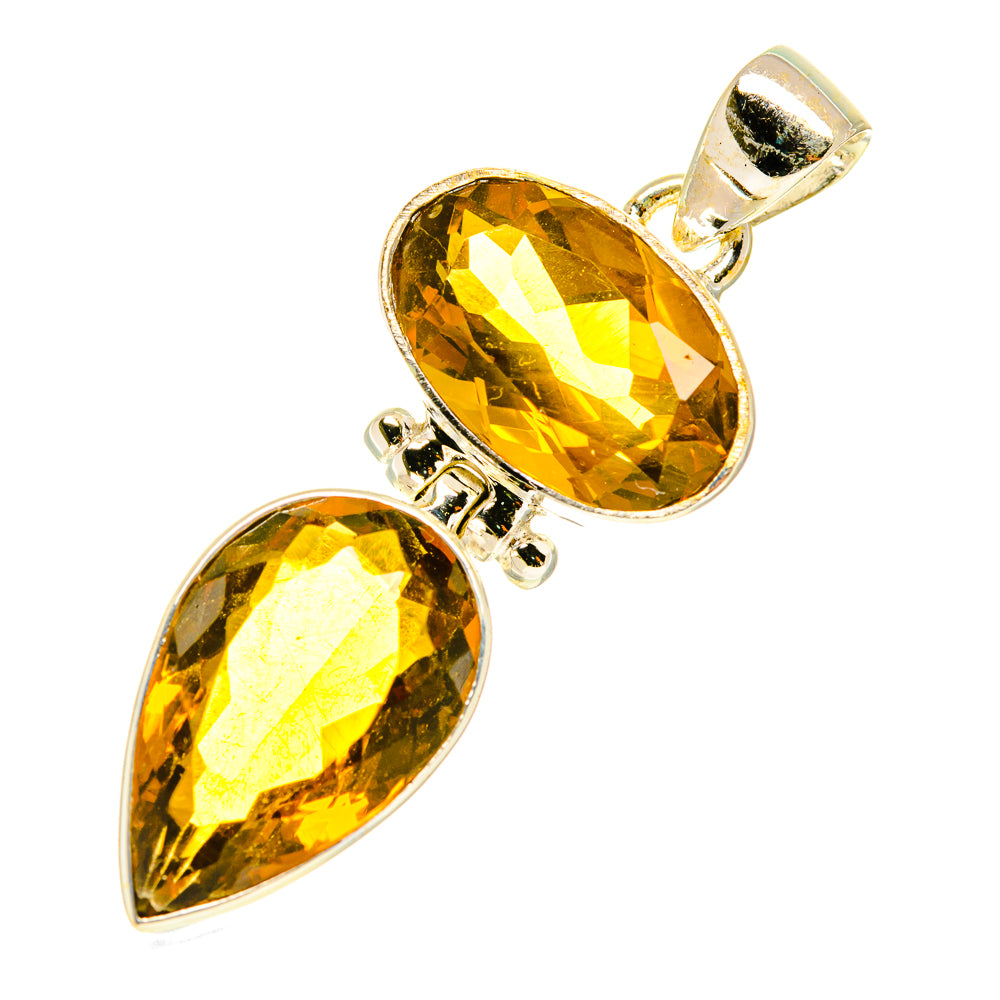 Mandarin Citrine Pendants handcrafted by Ana Silver Co - PD3535