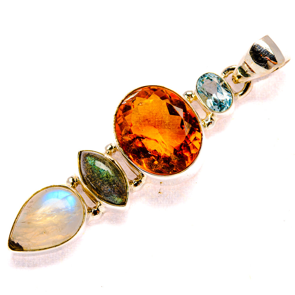 Mandarin Citrine Pendants handcrafted by Ana Silver Co - PD35355 - Photo 2