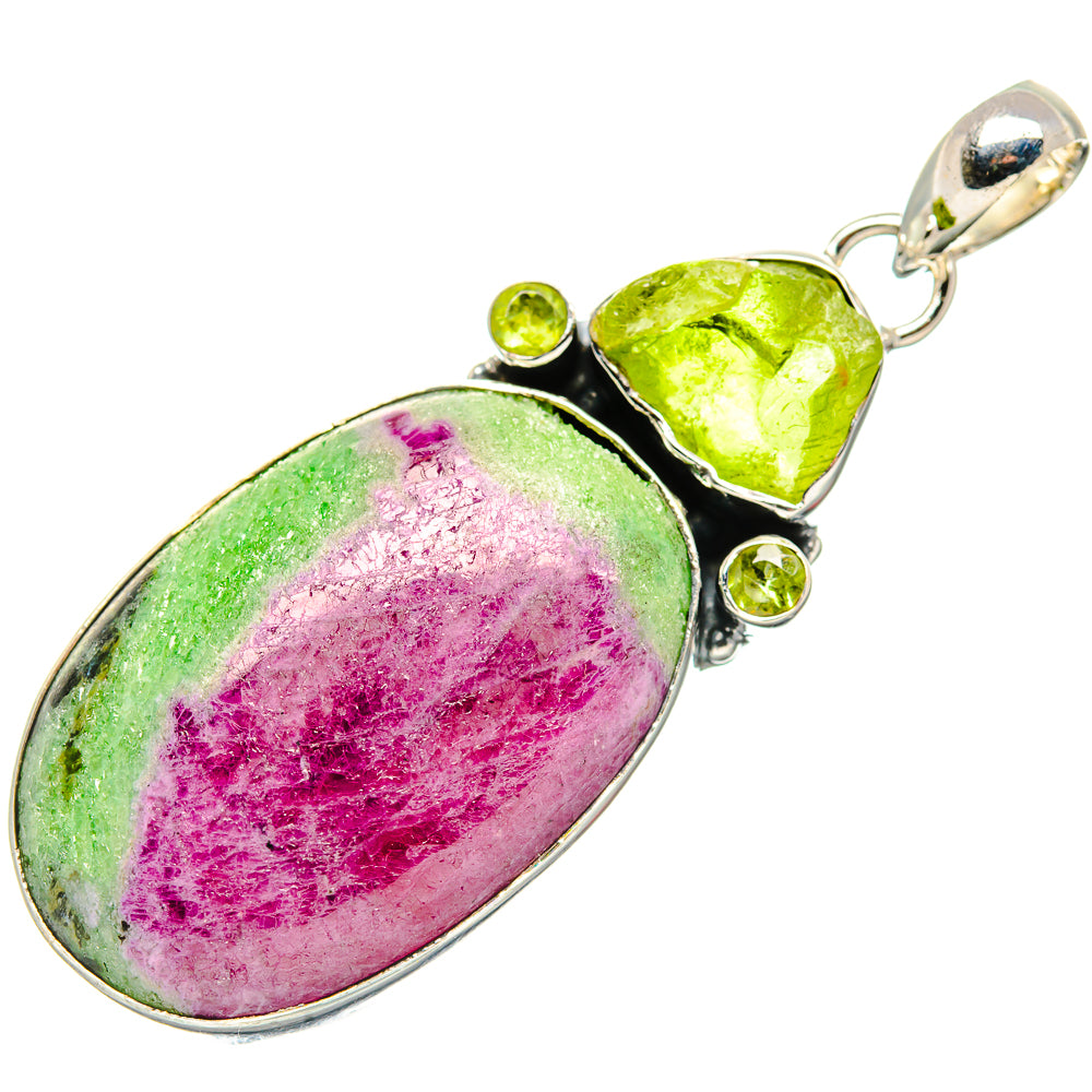 Ruby Zoisite Pendants handcrafted by Ana Silver Co - PD35430 - Photo 2