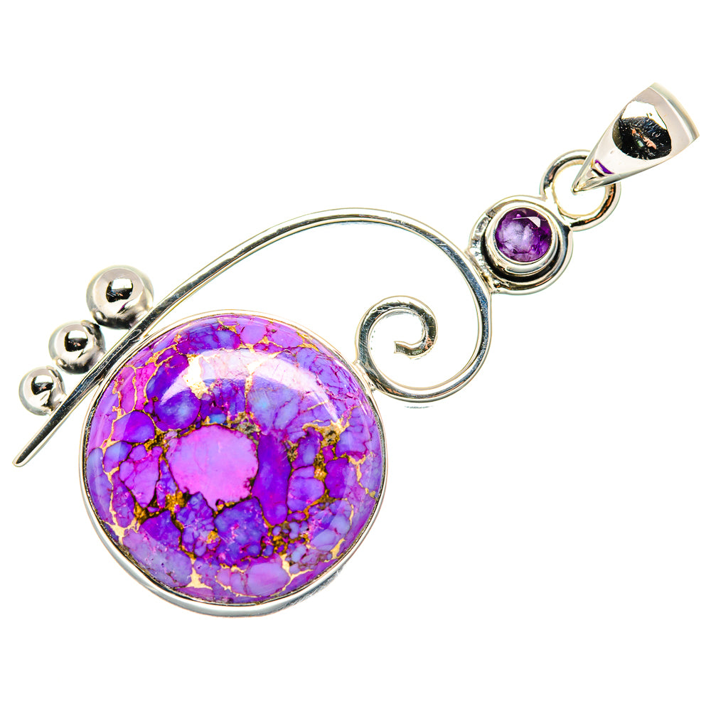 Purple Copper Composite Turquoise Pendants handcrafted by Ana Silver Co - PD35441 - Photo 2