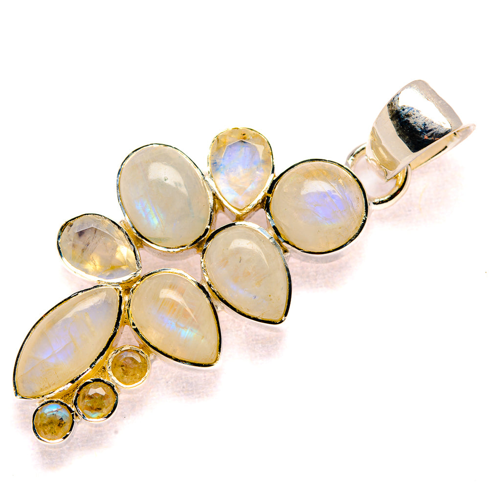 Rainbow Moonstone Pendants handcrafted by Ana Silver Co - PD35476 - Photo 2