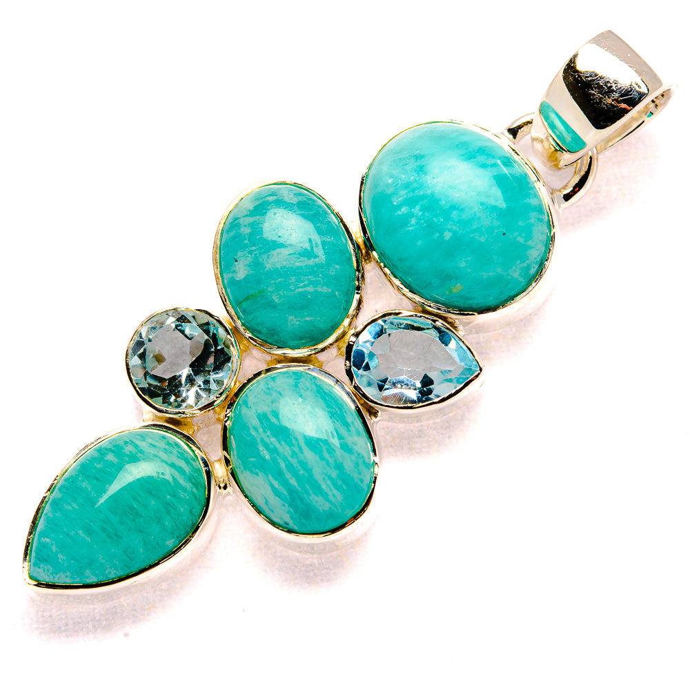 Amazonite Pendants handcrafted by Ana Silver Co - PD35585 - Photo 2
