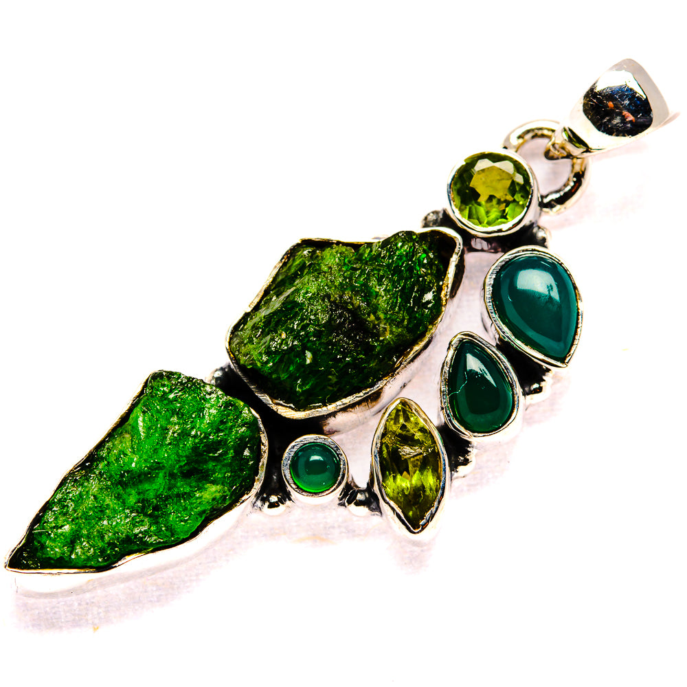 Chrome Diopside Pendants handcrafted by Ana Silver Co - PD35655 - Photo 2