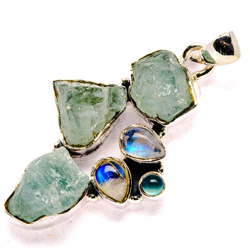 Aquamarine Pendants handcrafted by Ana Silver Co - PD35679 - Photo 2
