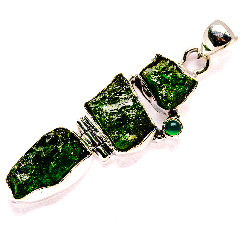 Chrome Diopside Pendants handcrafted by Ana Silver Co - PD35685 - Photo 2
