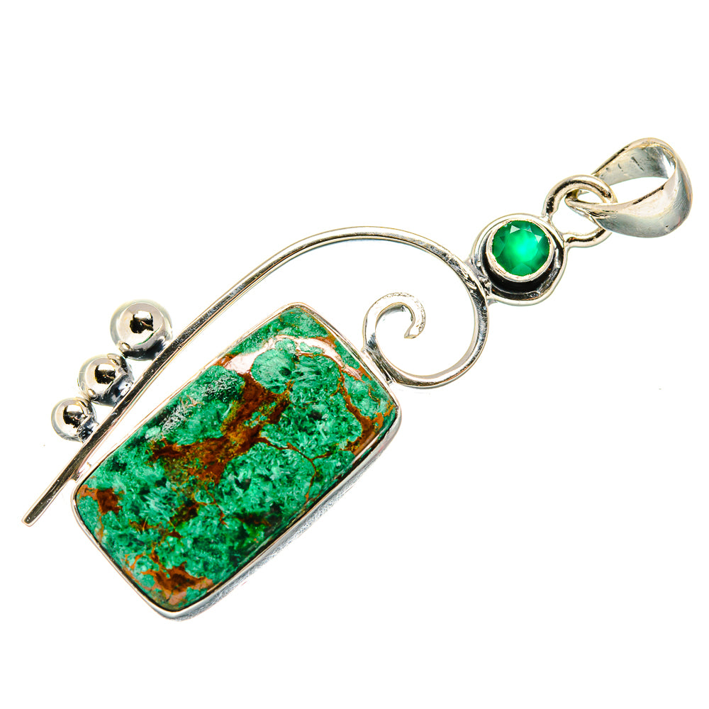 Malachite Pendants handcrafted by Ana Silver Co - PD35719 - Photo 2