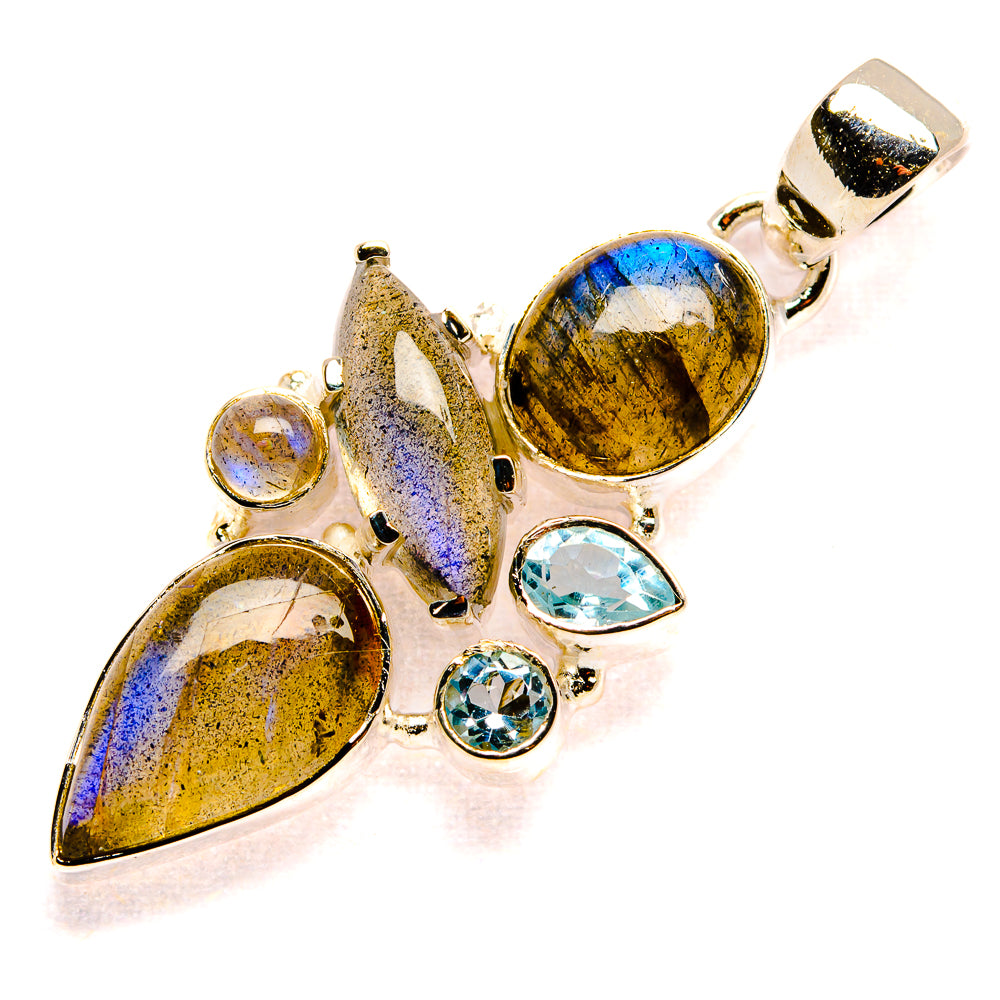 Labradorite Pendants handcrafted by Ana Silver Co - PD35956 - Photo 2