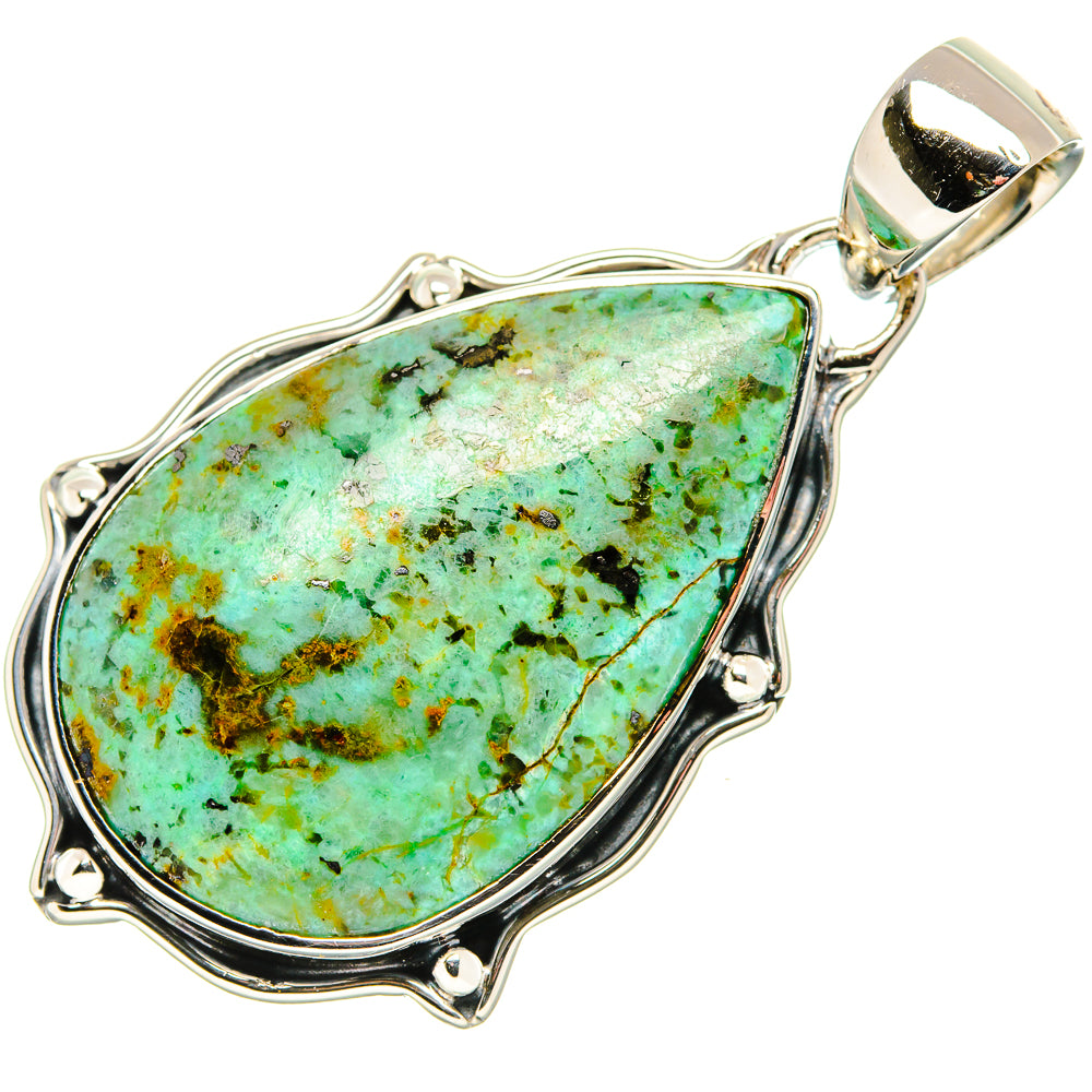 Tibetan Turquoise Pendants handcrafted by Ana Silver Co - PD36031 - Photo 2