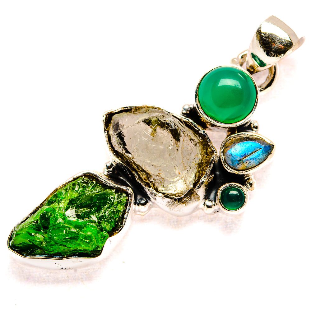 Chrome Diopside Pendants handcrafted by Ana Silver Co - PD36128 - Photo 2