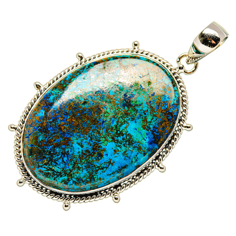 Malachite In Chrysocolla Pendants handcrafted by Ana Silver Co - PD36231 - Photo 2