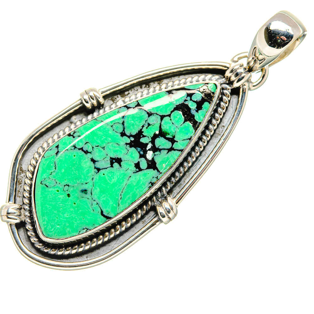Tibetan Turquoise Pendants handcrafted by Ana Silver Co - PD36261 - Photo 2